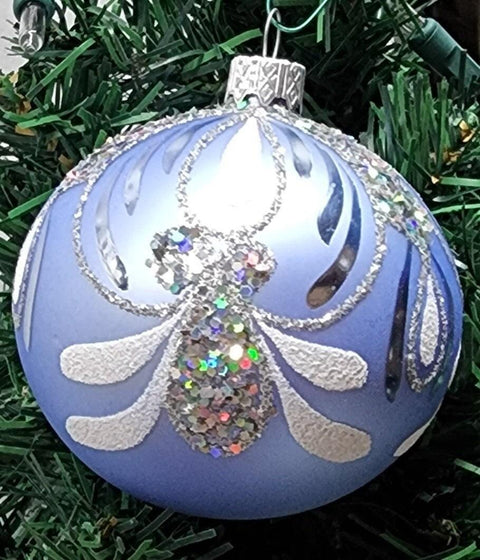 Glass Ornament Bee Design