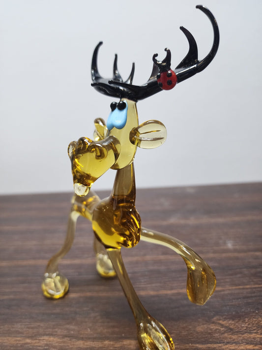 Glass Moose Figurine