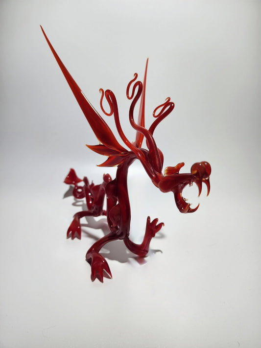 Large Glass Dragon Figurine