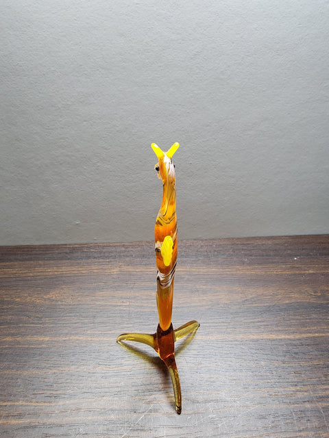 Naturally Colored Glass Figurine - Handcrafted - Seahorse Design