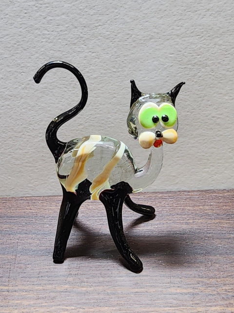 Glass Cat Figurine