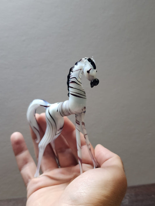 Zebra Glass Animal Figurine