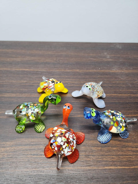 Turtle Glass Animal Figurine