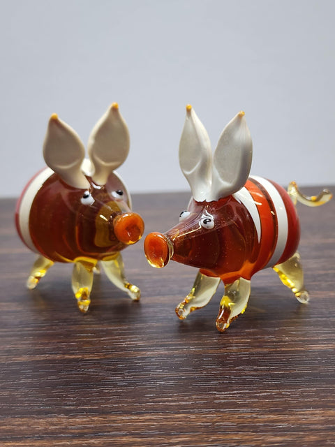 Pig Glass Animal Figurine