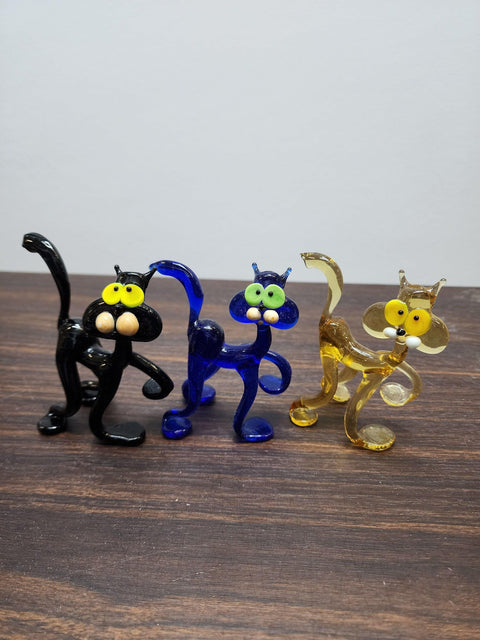 Cat Glass Animal Figurine