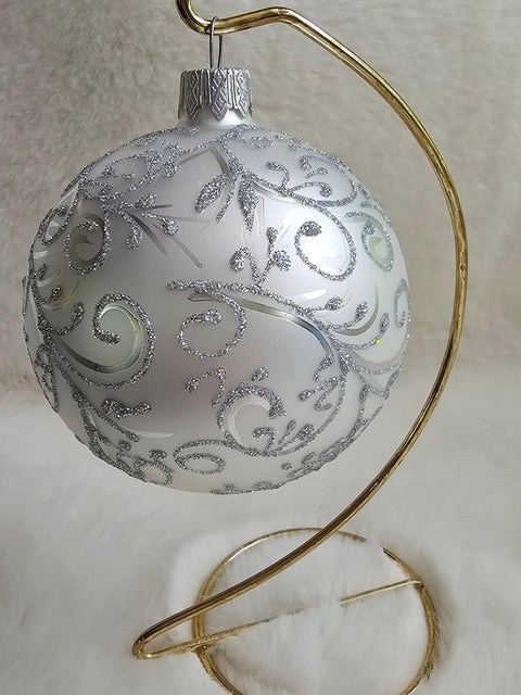 Silver Blown Glass Ornament - Silver Reflector