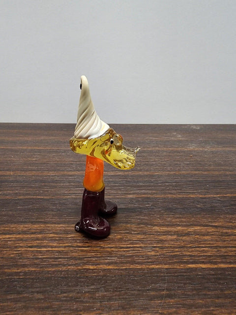 Naturally Colored Glass Figurine - Handcrafted - Gnome Design