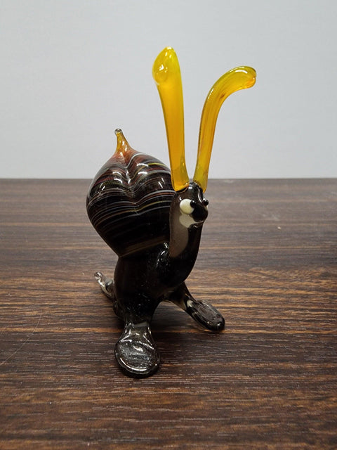 Naturally Colored Glass Figurine - Handcrafted - Snail Design