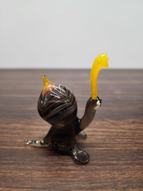 Naturally Colored Glass Figurine - Handcrafted - Snail Design