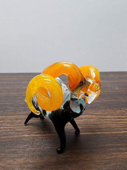 Ram Glass Animal Figurine