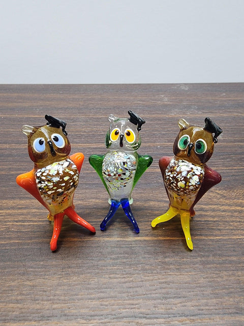 Owl Glass Animal Figurine