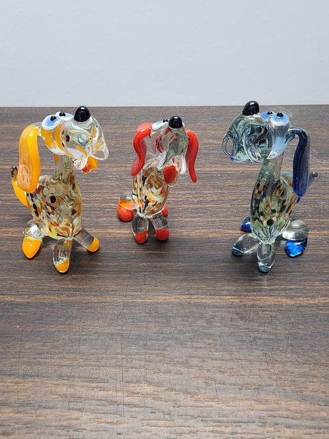 Dog Glass Animal Figurine