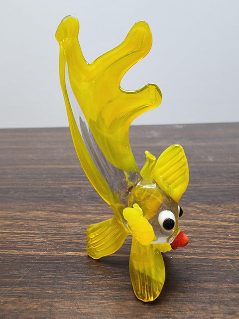 Naturally Colored Glass Figurine - Handcrafted - Fish Design