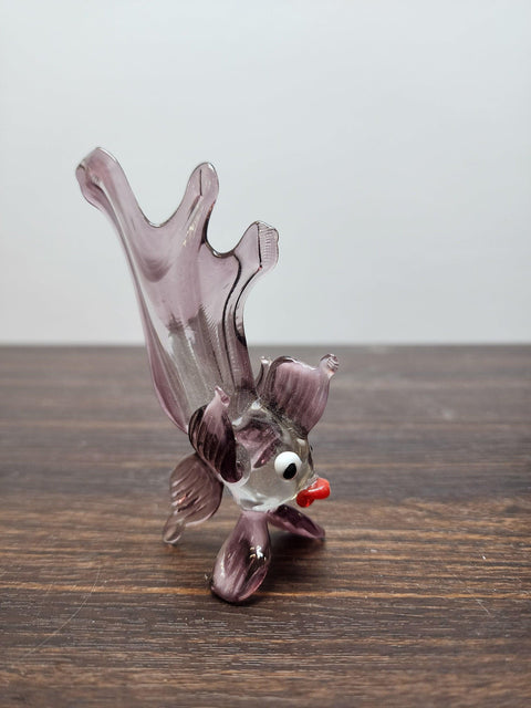 Naturally Colored Glass Figurine - Handcrafted - Fish Design