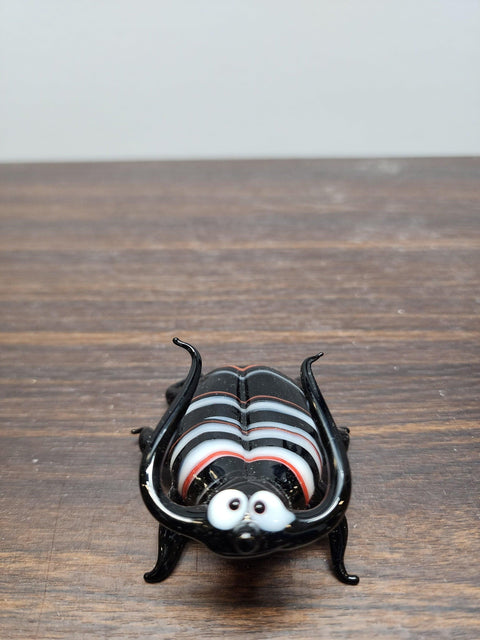 Naturally Colored Glass Figurine - Handcrafted - Beetle Design