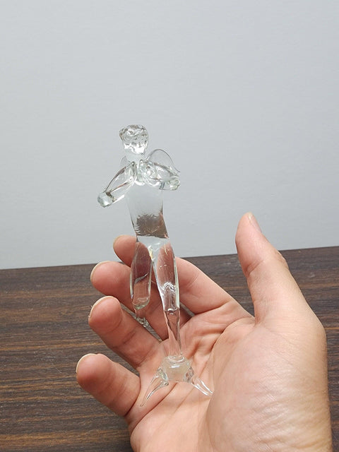 Naturally Colored Glass Figurine - Handcrafted - Angel Design