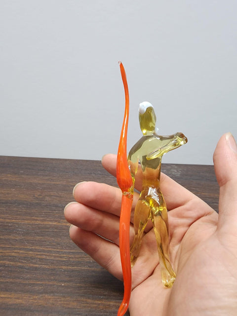 Naturally Colored Glass Figurine - Handcrafted - Hunter Design