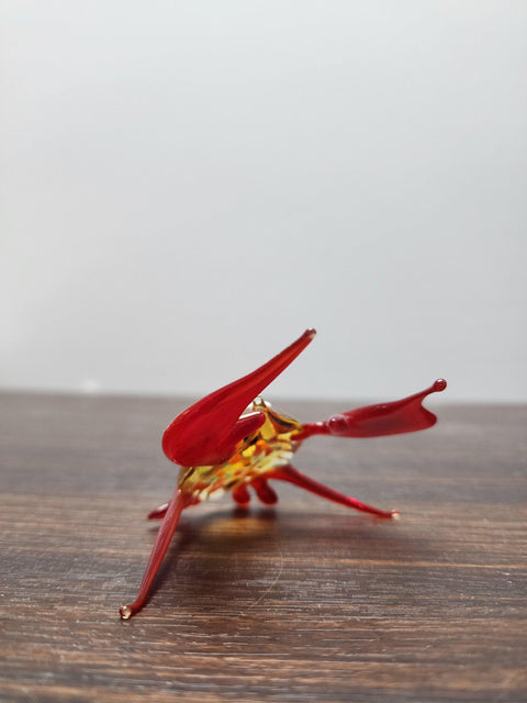 Naturally Colored Glass Figurine - Handcrafted - Crab Design