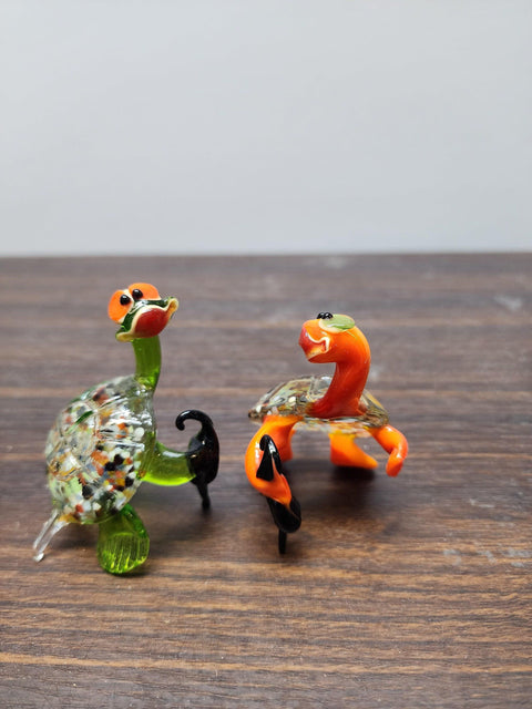 Turtle Glass Animal Figurine