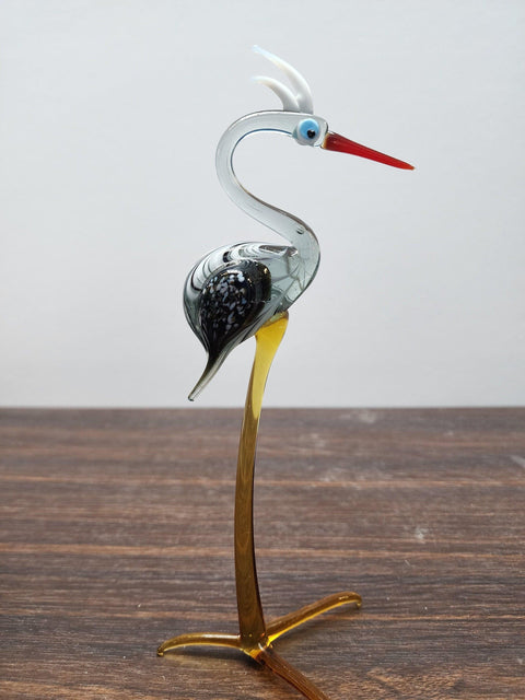 Stork Glass Animal Figurine