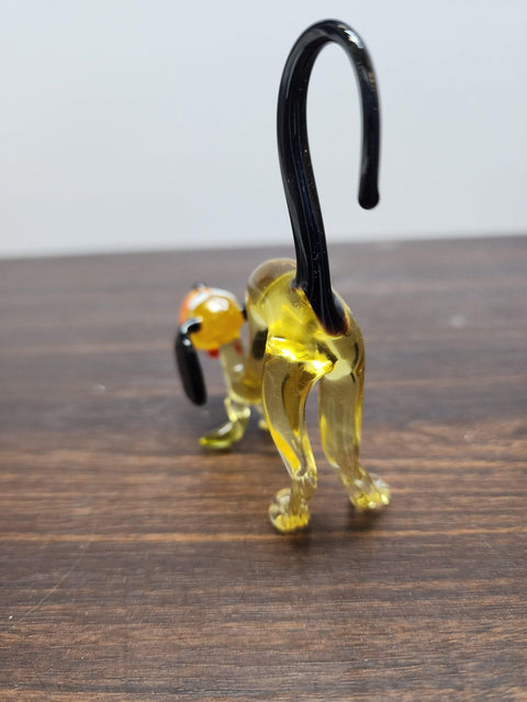 Naturally Colored Glass Figurine - Handcrafted - Dog Design