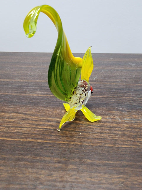 Naturally Colored Glass Figurine - Handcrafted - Fish Design