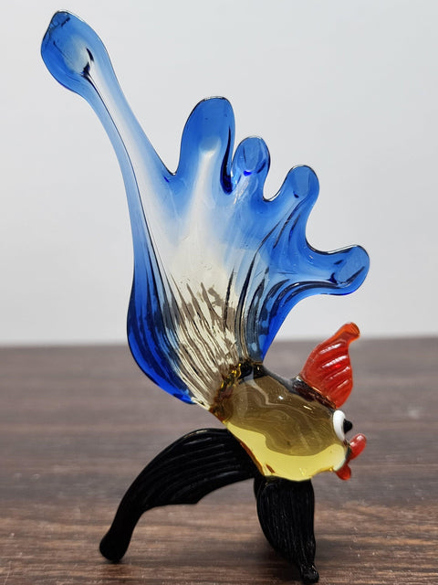 Naturally Colored Glass Figurine - Handcrafted - Fish Design