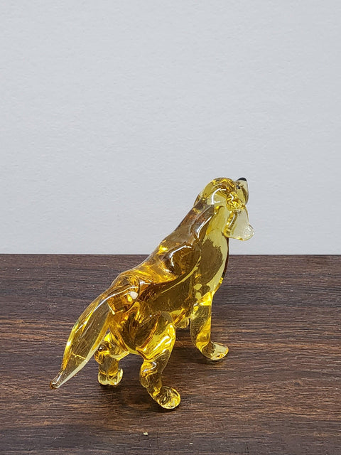 Naturally Colored Glass Figurine - Handcrafted - Hound Design