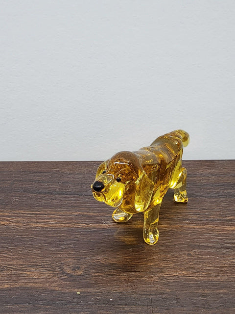 Naturally Colored Glass Figurine - Handcrafted - Hound Design