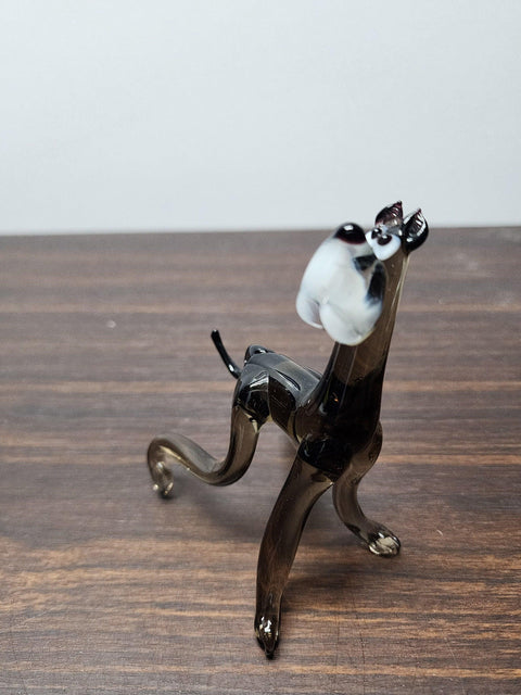 Naturally Colored Glass Figurine - Handcrafted - Great Dane Design