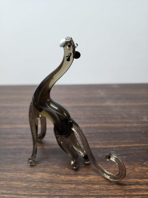 Panther Glass Animal Figurine