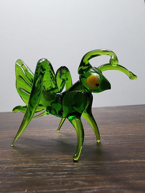 Grasshopper Glass Animal Figurine