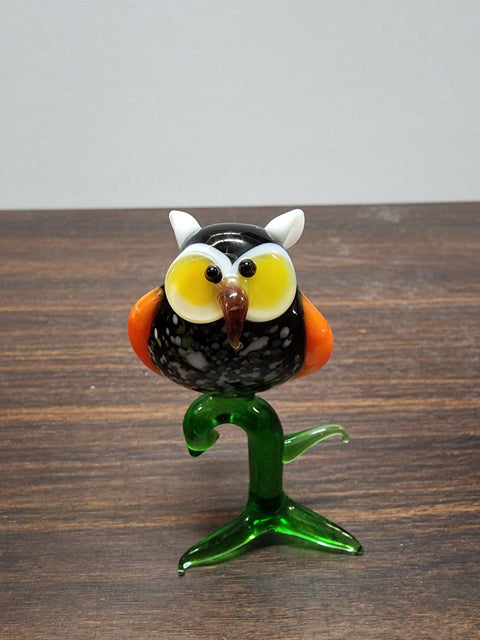 Owl Glass Animal Figurine