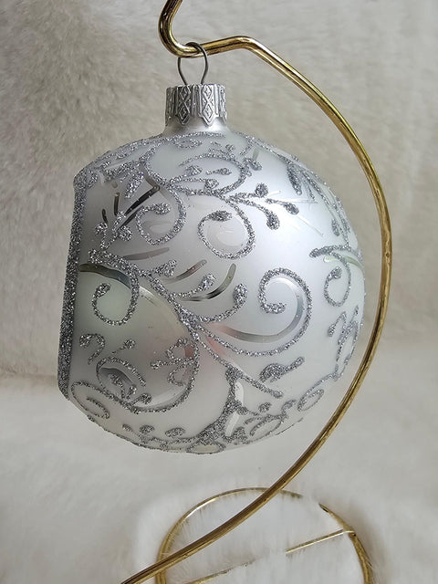 Silver Blown Glass Ornament - Silver Reflector