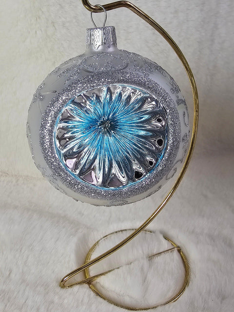 Silver Blown Glass Ornament - Silver Reflector