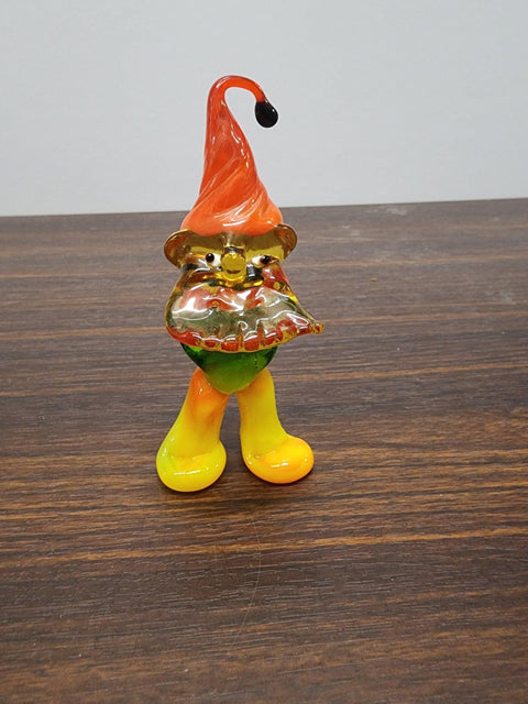 Naturally Colored Glass Figurine - Handcrafted - Gnome Design