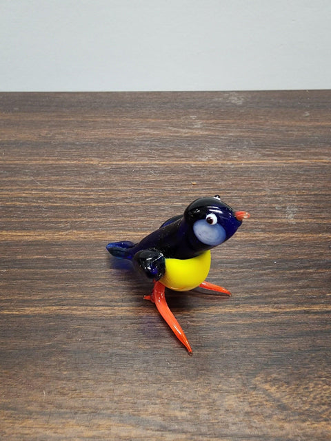 Naturally Colored Glass Figurine - Handcrafted - Bird Design