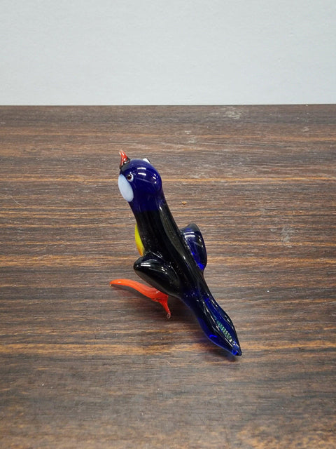 Naturally Colored Glass Figurine - Handcrafted - Bird Design