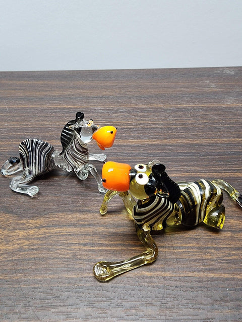 Zebra Glass Animal Figurine