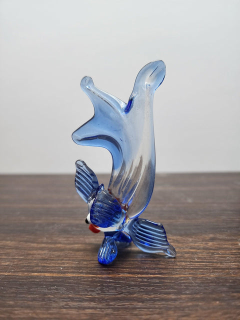 Naturally Colored Glass Figurine - Handcrafted - Fish Design