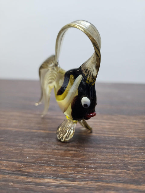 Naturally Colored Glass Figurine - Handcrafted - Fish Design