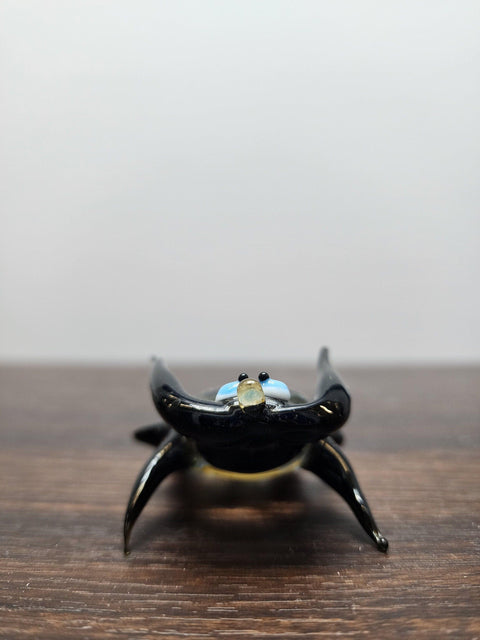 Naturally Colored Glass Figurine - Handcrafted - Beetle Design