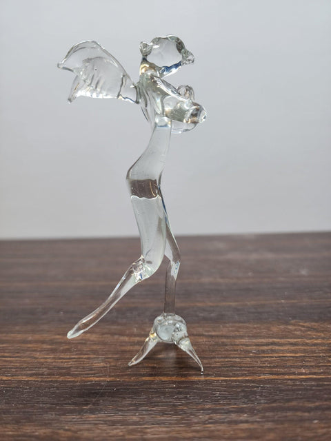 Naturally Colored Glass Figurine - Handcrafted - Angel Design