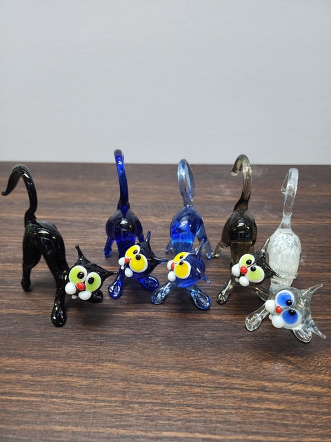 Cat Glass Animal Figurine