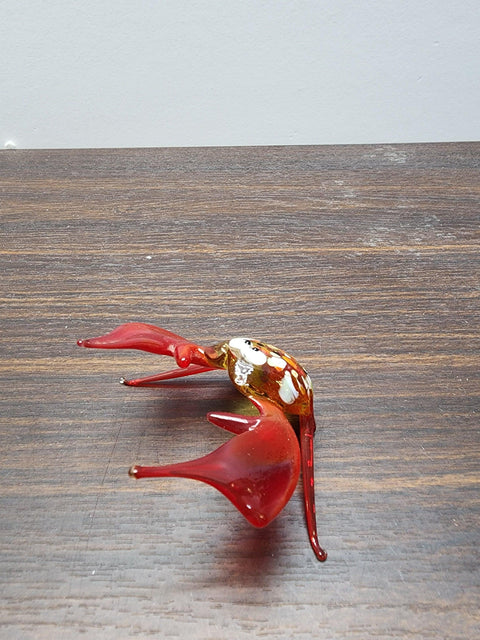 Naturally Colored Glass Figurine - Handcrafted - Crab Design