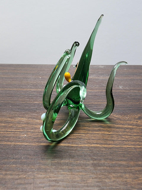 Naturally Colored Glass Figurine - Handcrafted - Octopus Design