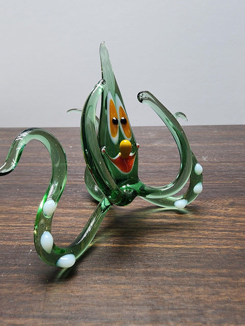 Naturally Colored Glass Figurine - Handcrafted - Octopus Design