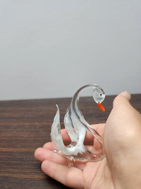 Swan Glass Animal Figurine