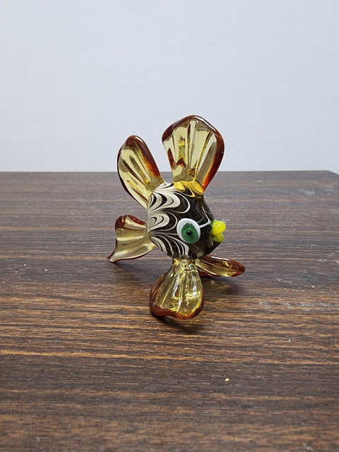 Naturally Colored Glass Figurine - Handcrafted - Fish Design