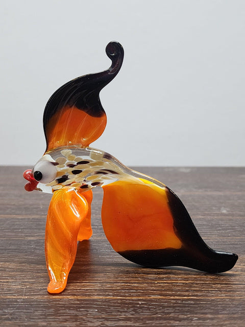 Naturally Colored Glass Figurine - Handcrafted - Fish Design